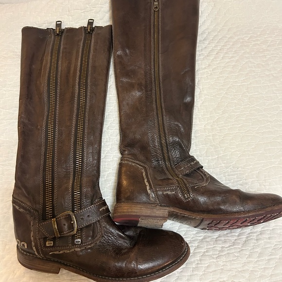 Women’s Bed Stu - Size 9 Brown Leather Boots - Tall with adjustable calf width - Picture 13 of 16